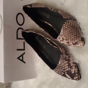 Aldo Lynton Snakeskin Flats